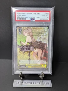 PSA10 Jean Bart Gold Signature SP Azur Lane blanco negro japonés - Imagen 1 de 6