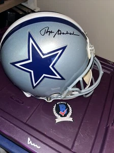 Roger Staubach Dallas Cowboys Signed F/S Proline Helmet Beckett - Picture 1 of 3