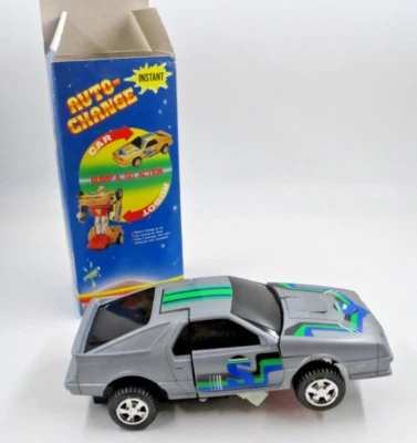 Vtg 1985 Transforming Robot Car INSTANT AUTO-CHANGE by Hung Tjuk New in Box Hang - Image 1 of 4