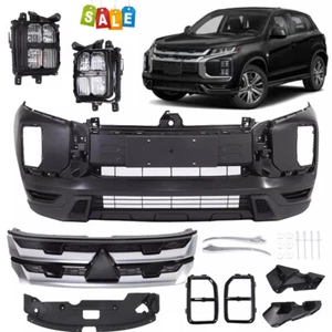 For 2020-2023 Mitsubishi Outlander Sport Front Bumper Grille Chromes Fog Covers - Picture 1 of 12