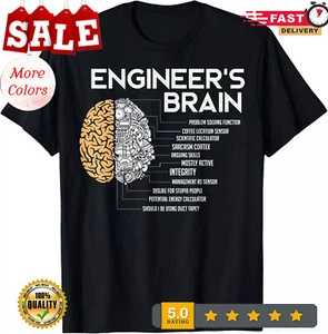 Engineer - Engineers Brain - Funny Engineering Tee Gift Unisex T-Shirt - Picture 1 of 20
