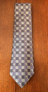 Stafford 100% Silk Mens Necktie Gray/Lavender/Silver  - Picture 1 of 3