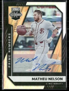 Matheu Nelson 2021 Elite Extra Edition Prime Numbers B Auto 43/71 - Picture 1 of 2