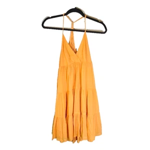 Urban Outfitters Strappy Back Mini Dress Women Small Petite Yellow Feminine - Picture 1 of 10