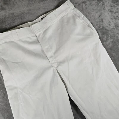 Pantalones de Trabajo Dickies 874 Ajuste Original Blanco Mezcla de Algodón Para Hombre Talla 32x32 Foto 1 de 4