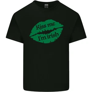 Bésame Soy Irlandés Camiseta De Algodón Para Hombre Del Día De San Patricio - Picture 1 of 106
