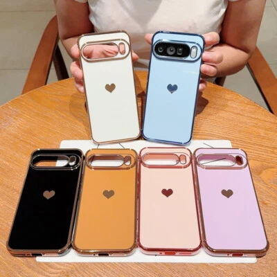 Funda de silicona para teléfono Google Pixel 9 8 Pro 8A 7A Love Heart cubierta a prueba de golpes Foto 1 de 4
