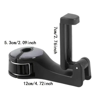 Universal Car Back Seat Headrest Hanger Holder Hook With Phone Mount Holder - Image 1 of 4