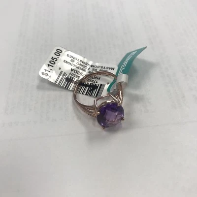 14.85 ct Checkerboard Cushion Amethyst & Diamond Cocktail Ring in 14k Rose Gold - Image 1 of 4
