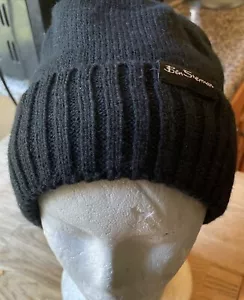 Adult’s BEN SHERMAN Black Knit Lined Beanie, One Size - Picture 1 of 7