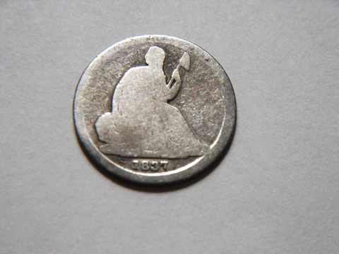 1837-P G (Small Date) Seated Liberty Dime,  Nice *Better Date* Coin to collect Cover