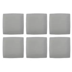 6er SET Kuchenteller GOURMET BASICS 21x21cm quadratisch matt grau Creative Tops - Bild 1 von 3