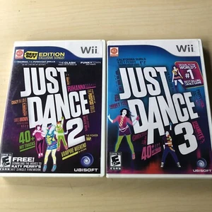 Just Dance 2 & 3 Nintendo Wii Lot Bundle All Complete - Picture 1 of 11