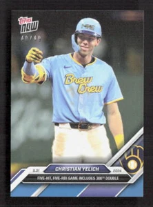 2024 Topps Now Christian Yelich #248 Blue /49 - Picture 1 of 2