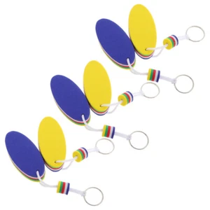 6Pcs Oval Shaped Floating Keychain Foam Floating Key Ring For Boating Fishing - Picture 1 of 12