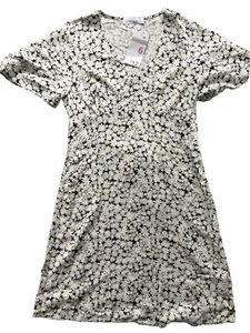 Primark New Ladies Viscose Short Sleeve Daisy Lightweight Short Dress Size 6 - Picture 1 of 6