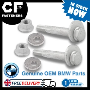 2pc GENUINE BMW LOWER Rear camber Adjuster Bolts Kit Washer Nut E82 E87 E90 E92 - Picture 1 of 4