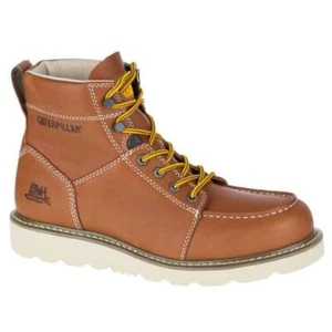 Botas de trabajo CAT Trademan para hombre punta suave 6" cuero tostado P74113 - Imagen 1 de 6