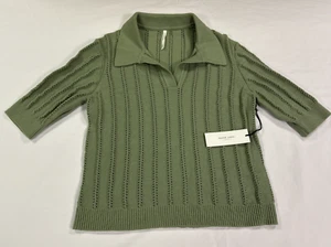Paper Label Maggie Textured Knit Top Women's Size XL in Laurel Green NWT - Picture 1 of 18