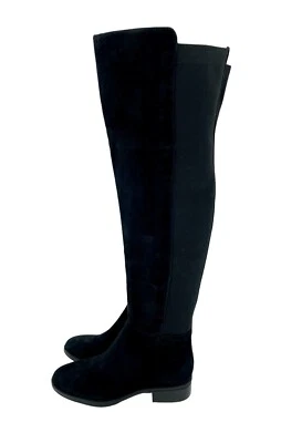 Sam Edelman Pam Botas Negras Gamuza Cuero Sobre la Rodilla Negras Talla 6 Nuevas SH18 Foto 1 de 4