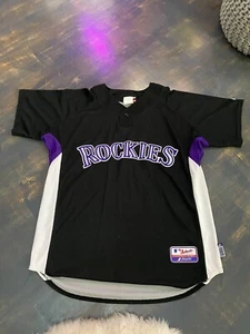 Colorado Rockies Batting Practice Jersey Majestic Size Large MLB - Picture 1 of 3