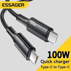 Essager USB Type C to Type C Cable 100W PD Fast Charger Wire Cord For iPhone 16 - Picture 1 of 10