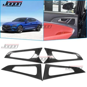 2019-2025 For Genesis G70 Sport Advanced Side Door Panel Strip Cover Trim Carbon - Picture 1 of 11
