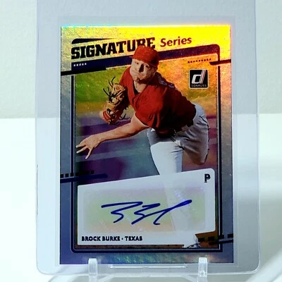 Brock Burke 2020 Donruss Signature Series Auto Card SS-BR Texas Rangers  - Image 1 of 2