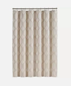 New J. Queen New York Soho Fabric Shower Curtain Champagne Color 70" x 72" - Picture 1 of 7