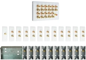 10.1 Slimline Lautsprecher Audio Wand Frontplatte Kit + Rückseite Boxen - AV - KEIN LÖTEN - Bild 1 von 10