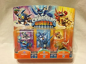 SKYLANDERS GIANTS POP FIZZ WHIRLWIND TRIGGER HAPPY CANNON 3 PACK NEW - Imagen 1 de 3