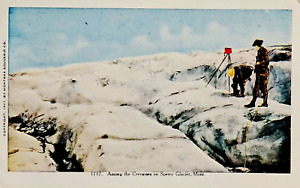 Photographers with Camera on Tripod, Sperry Glacier, MT. Pre-1910 National Park.