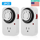 2Pack Electric Digital Timer Switch 24 Hrs Appliance Control for Lighting System photo