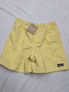 Patagonia Kid's Baggies 5" Lined Shorts Milled Yellow Size M 10 New 67036 - Picture 1 of 7