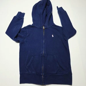 Polo Ralph Lauren Girls’ Navy Fleece Full-Zip Hoodie Medium 8-10 - Picture 1 of 7