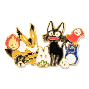 Studio Ghibli Mascotte Jiji Calcifer Chu Totoro ecc. Spilla spilla etichetta premium - Foto 1 di 8
