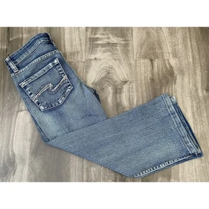 Silver Jeans Co Girl’s Zane 1215 Relaxed Hip Boot Cut Denim Stretch Jeans Size 4 - Picture 1 of 19