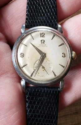 Vintage Omega 17j Bumper Automatic Mens Watch #344 Movement Works Keeps Time  - image 1 of 4