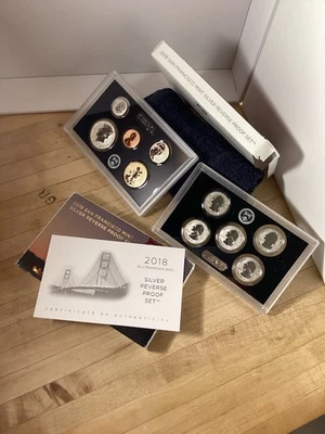 2018 San Francisco Mint Silver Reverse Proof Set. Lot Of (2). Free Shipping. - Image 1 of 4
