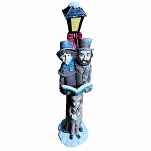 Retro Christmas Carolers Figurine Lamppost Victorian Style Decorative Figurine - Picture 1 of 6