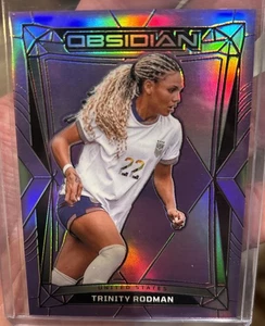 2024-25 Panini Obsidian Trinity Rodman Electric Etch Purple Flood /30 USWNT - Picture 1 of 11