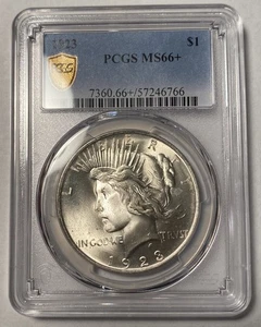 1923 Peace Silver Dollar PCGS MS66+ Plus  - Picture 1 of 5