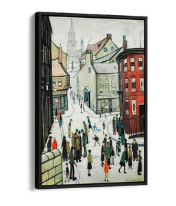 BERWICK UPON TWEED, L.S. LOWRY - IMPRESIÓN ARTÍSTICA EN LIENZO ENMARCADA EFECTO FLOTADOR DECORACIÓN - Imagen 1 de 12