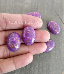 Natural Purple Copper Turquoise Oval Gemstone Available sizes 3x5mm to 20x30mm - Picture 1 of 5