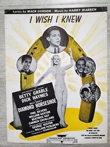 Partition vintage "I Wish I Knew" du film "Diamond Horseshoe" 1945