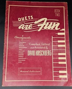 Vintage 1949 Duets Are Fun Book Two 2 David Hirschberg Musicord Publications - Picture 1 of 10