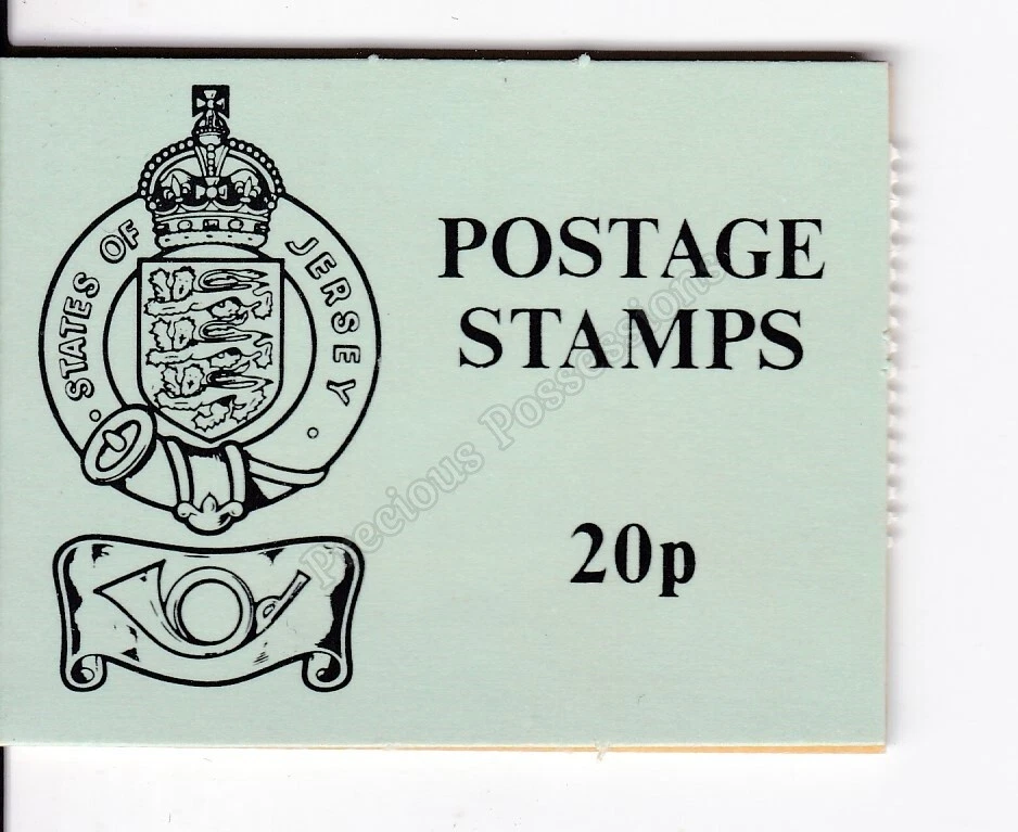 JERSEY POSTAGE STAMP BOOKLET / SACHET 1981 BLACK ON GREEN 20p MNH MINT STAMPS - Image 1 of 1