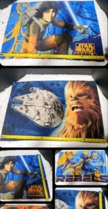 Disney Star Wars Rebels Chewbacca Standard 2 Pillowcase 30x20 Blue Orange - Picture 1 of 9