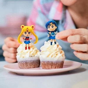 5 x Anime Sailor Action Figure Moon PVC Model Toy Cake Decoration Gift Birthday - Picture 1 of 5