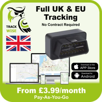 Track Wise OBD 11 GPS Car Tracker Van Fleet Vehicle Tracking Device Easy Fit ♻️ - Image 1 of 4